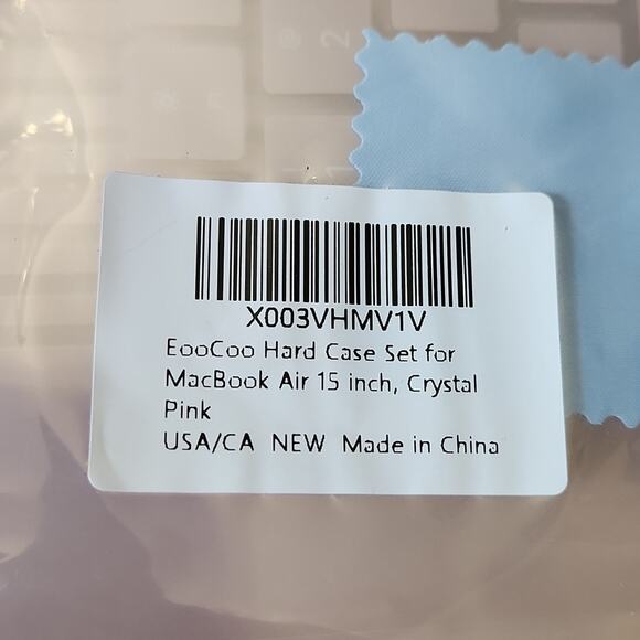 Pink Hard Case Set MacBook Air 15 Inch Screen & Keyboard Protector School NWT - Picture 5 of 8